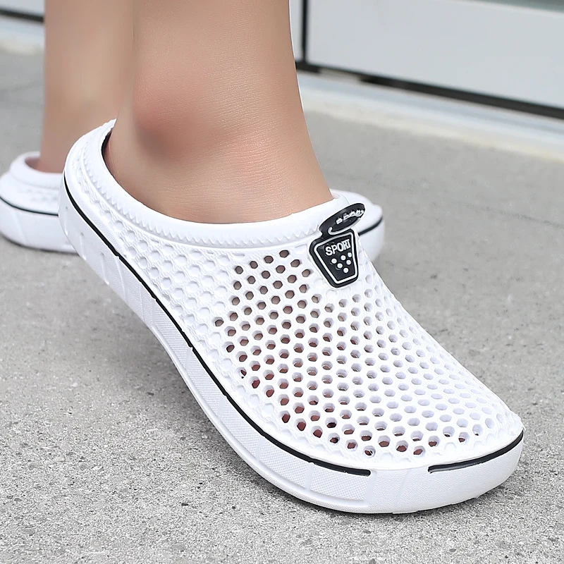 Couple Style Men's and Women's Slippers, Clogs, Mules, Solid Color Slip-Ons, Breathable Summer thumbnail 3