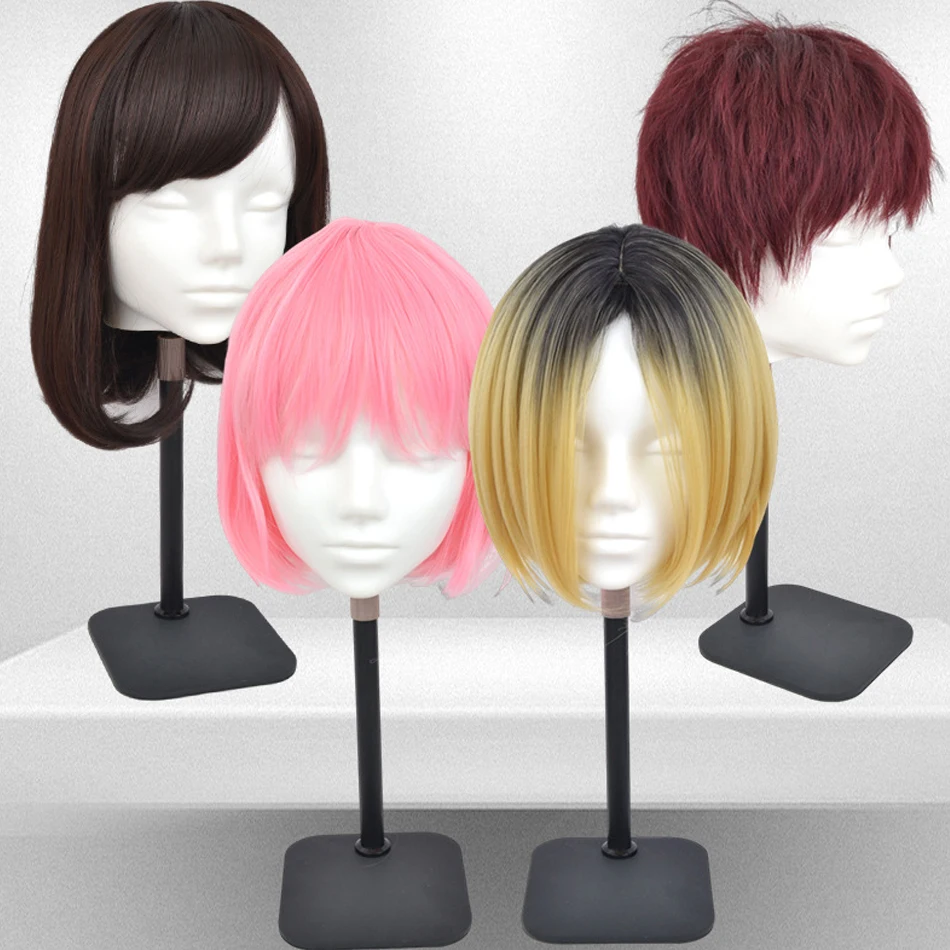 Mannequin Head Wig Stand With Adjustable Wig Tripod Stand Holder For Wigs Making Display With T Pins/Wig Cap Training Practice thumbnail 3