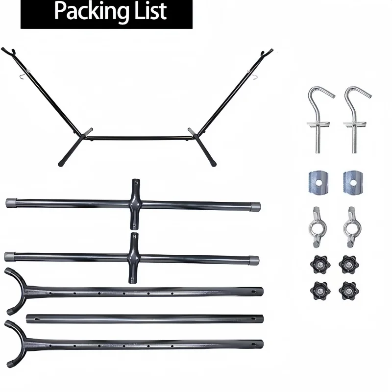 Outdoor Camping Hammock Frame Detachable Easy To Carry Reinforcement Stabilization Iron Floor Bracket Indoor Outdoor Furniture thumbnail 5