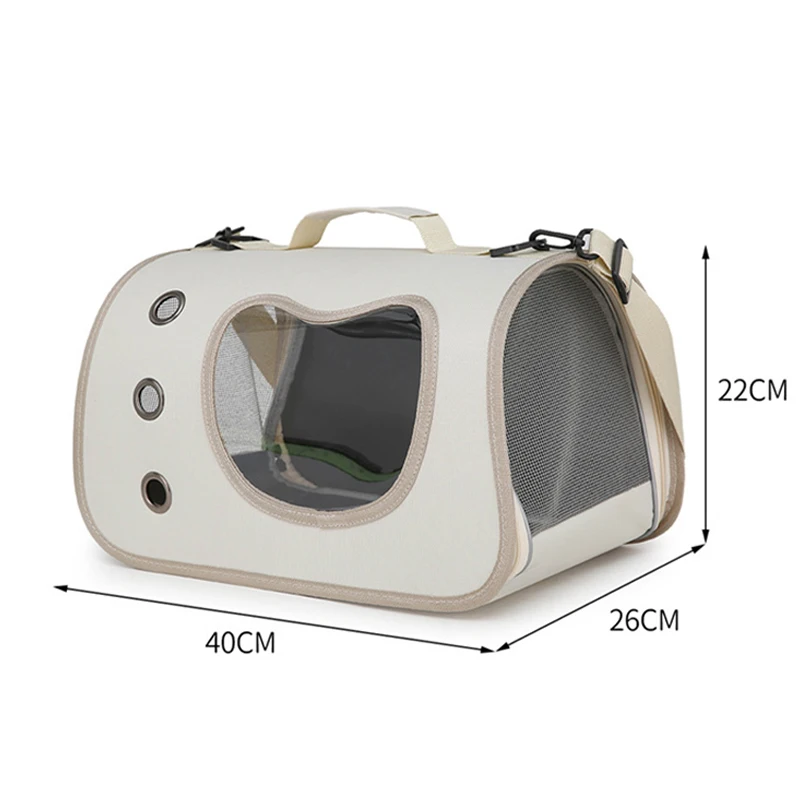 Portable Pet Carrier Bag for Small Dogs Cats Outdoor Foldable Cat Bag Breathable Cat Shoulder Bag Kitten Carrying Bag thumbnail 6