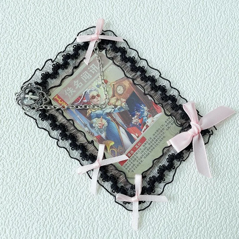 Black Angel Photo Frame with Wings Handmade Card Holder 3 Inch Kpop Idol DIY Photocard Sleeves Anime Photocard Display 2025 New thumbnail 2