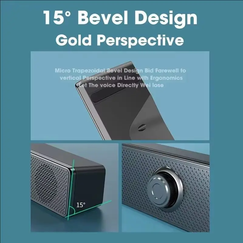 PC Soundbar Wired and  Bluetooth Speaker USB Powered Soundbar for TV Pc Laptop Gaming Home Theater Surround Audio System thumbnail 6