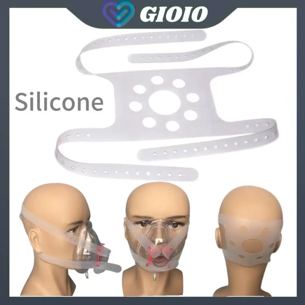 Adult/Children Silicone Four-head Strap Binding Head Strap Anesthesia Mask Fixing Strap Simple Respirator Accessories