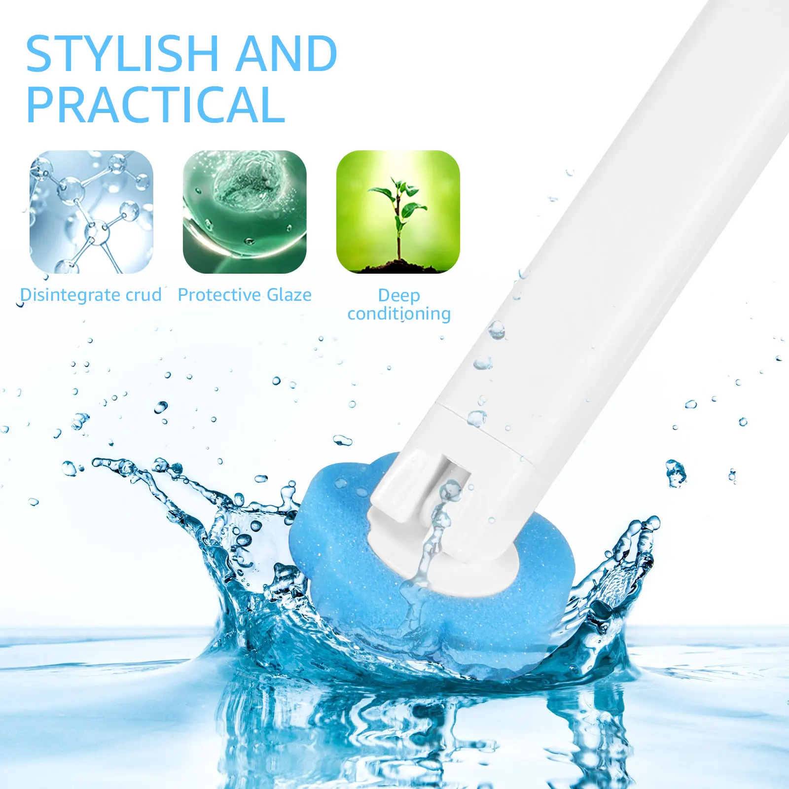 18/36Pcs Toilet Brush With Disposable Replacement Head Kits Upgrade Long Handle Bathroom Cleaning Brush For Home Wc Accessories thumbnail 3