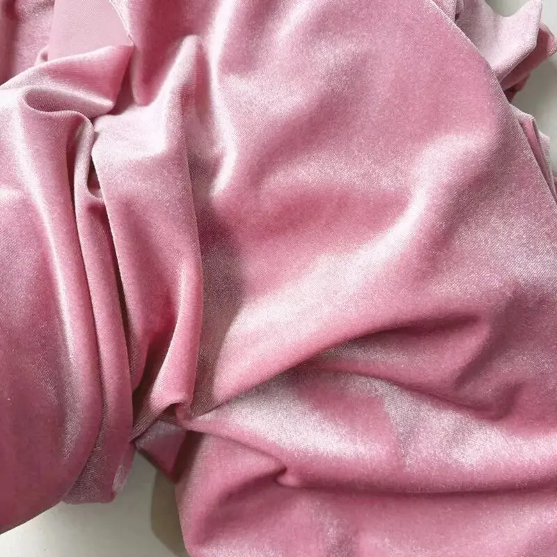 Wide 175cm Soft velvet fabric for Christmas decoration wedding party decoration curtain cloth handmade DIY dress sewing material thumbnail 4