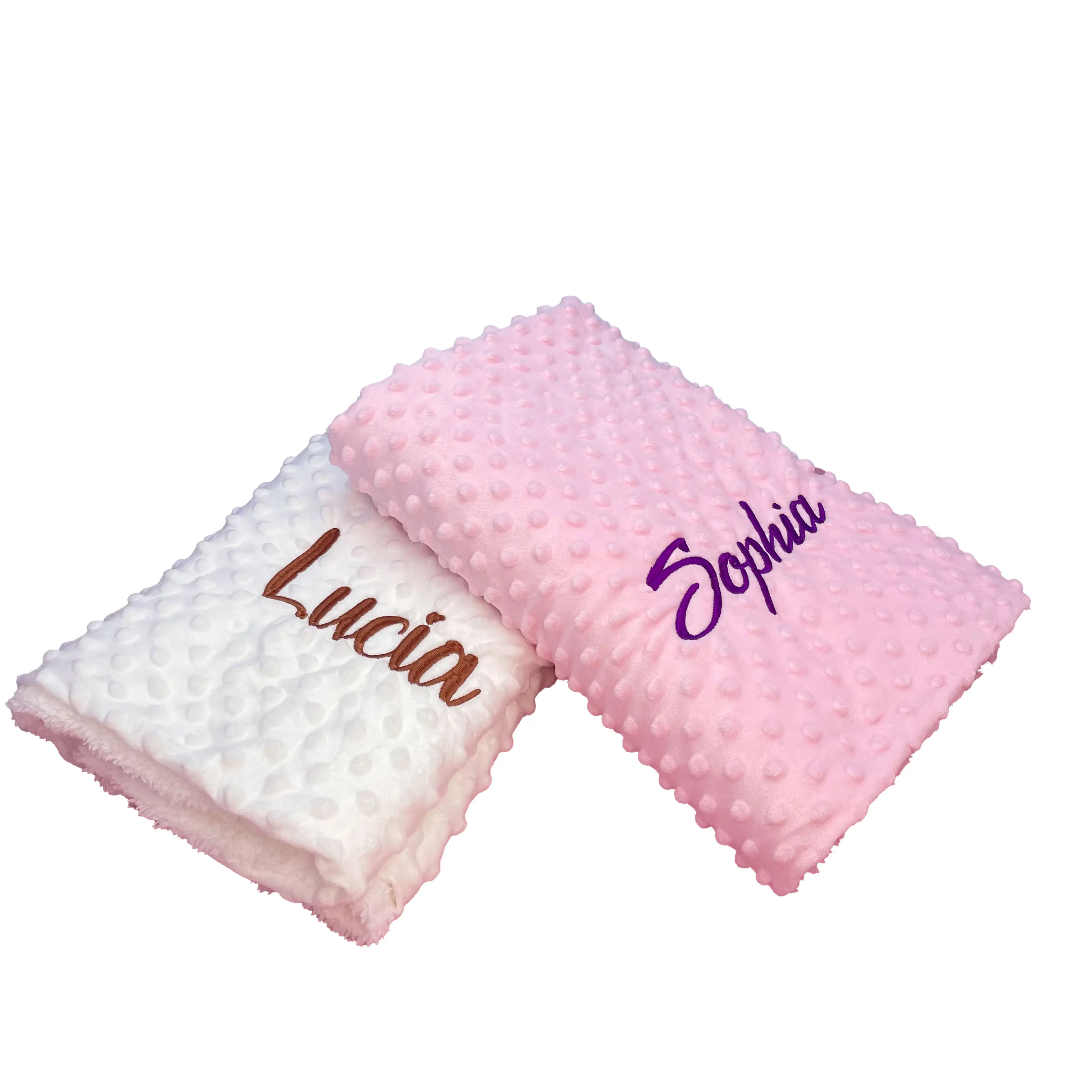 Personalized Soft Plush Baby Blanket with Name Newborn Stroller Sleeping Dolls Custom Towel Cover -appease Soother Gift thumbnail 4