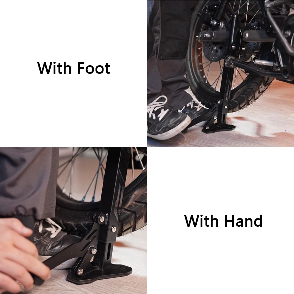 Universal Motorcycle Wheel Stand Portable Handle Single Sided Paddock Stand Front Rear Support Foldable Tire Repairing Tool Lift thumbnail 6
