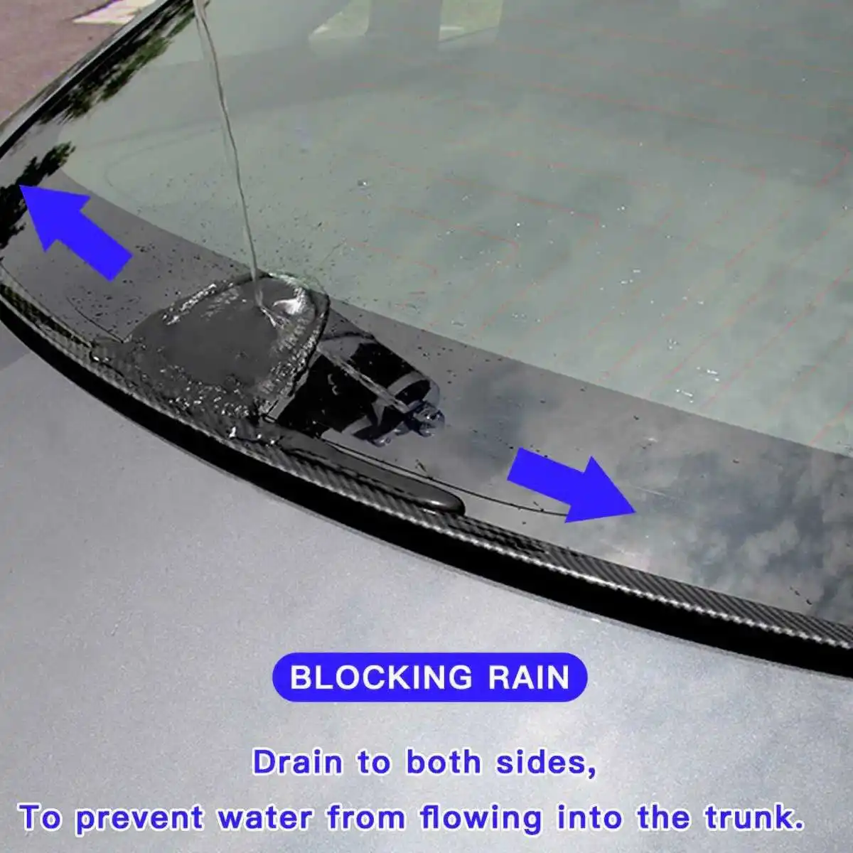 Trunk Window Spoiler Trunk Window Wing for Tesla Model 3 2017-2023 Accessories Abs Trunk Rain Water Deflector Accessories thumbnail 3