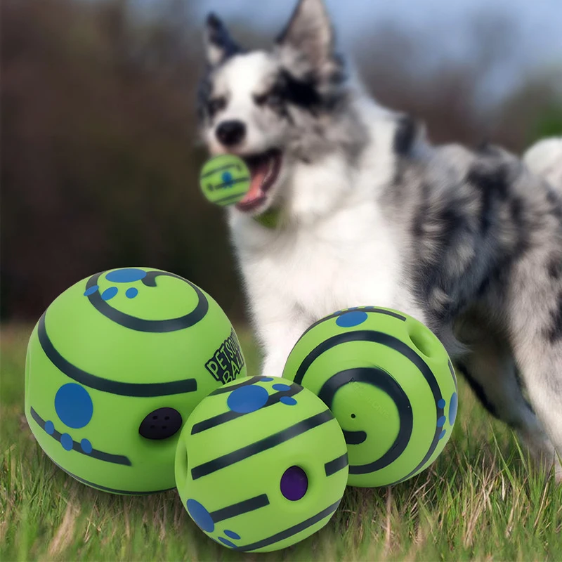 New Hot Wobble Wag Giggle Glow Ball Interactive Dog Attention Toy Fun Giggle Sounds Ball When Rolled or Shaken for Pet Dog Fun thumbnail 4