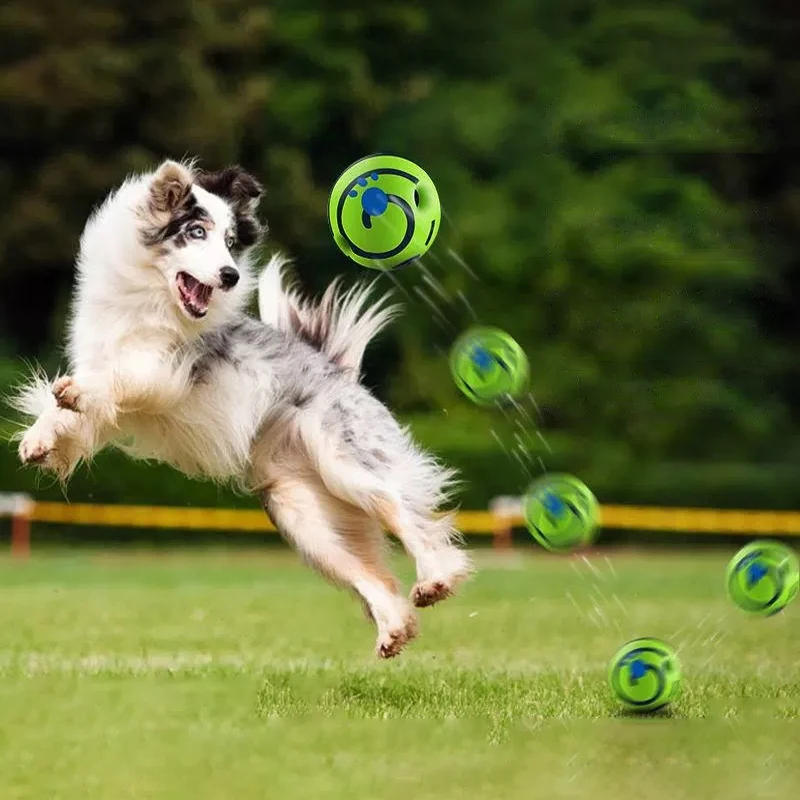 New Hot Wobble Wag Giggle Glow Ball Interactive Dog Attention Toy Fun Giggle Sounds Ball When Rolled or Shaken for Pet Dog Fun thumbnail 6