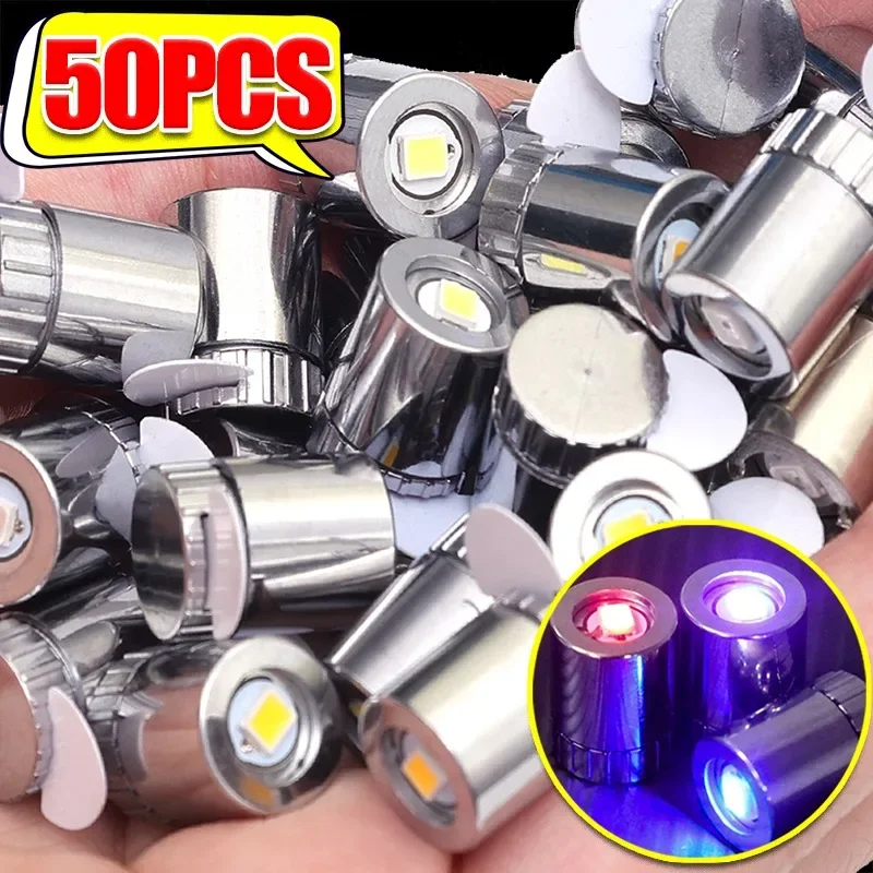 50/1pcs Miniature Led Light Bulbs Replacement Lights Battery Operated Bulb Lighting Luminous Handmade Decor Camping Flashlight