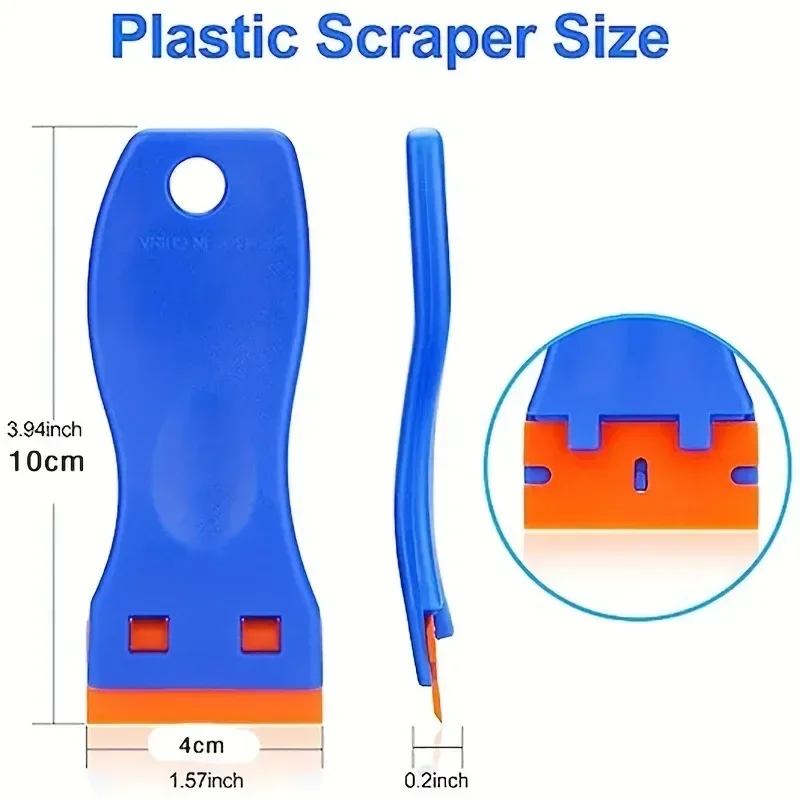 1Set Car Sticker Remover Multipurpose Plastic Small Paint Automotive Film Applying Tool Household Glass Cleaning Scraper thumbnail 4