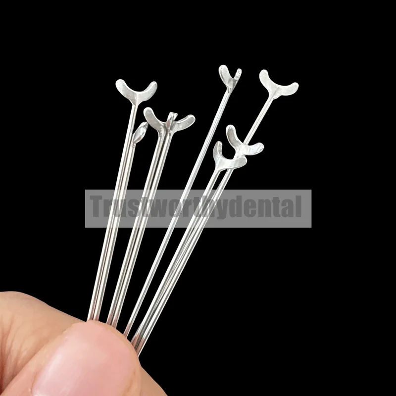1.0mm Dental J Clasp Ball Retainer Roach Orthodontic Oblique Bar Y-Type Denture ScheuTeeth Position Hold thumbnail 4
