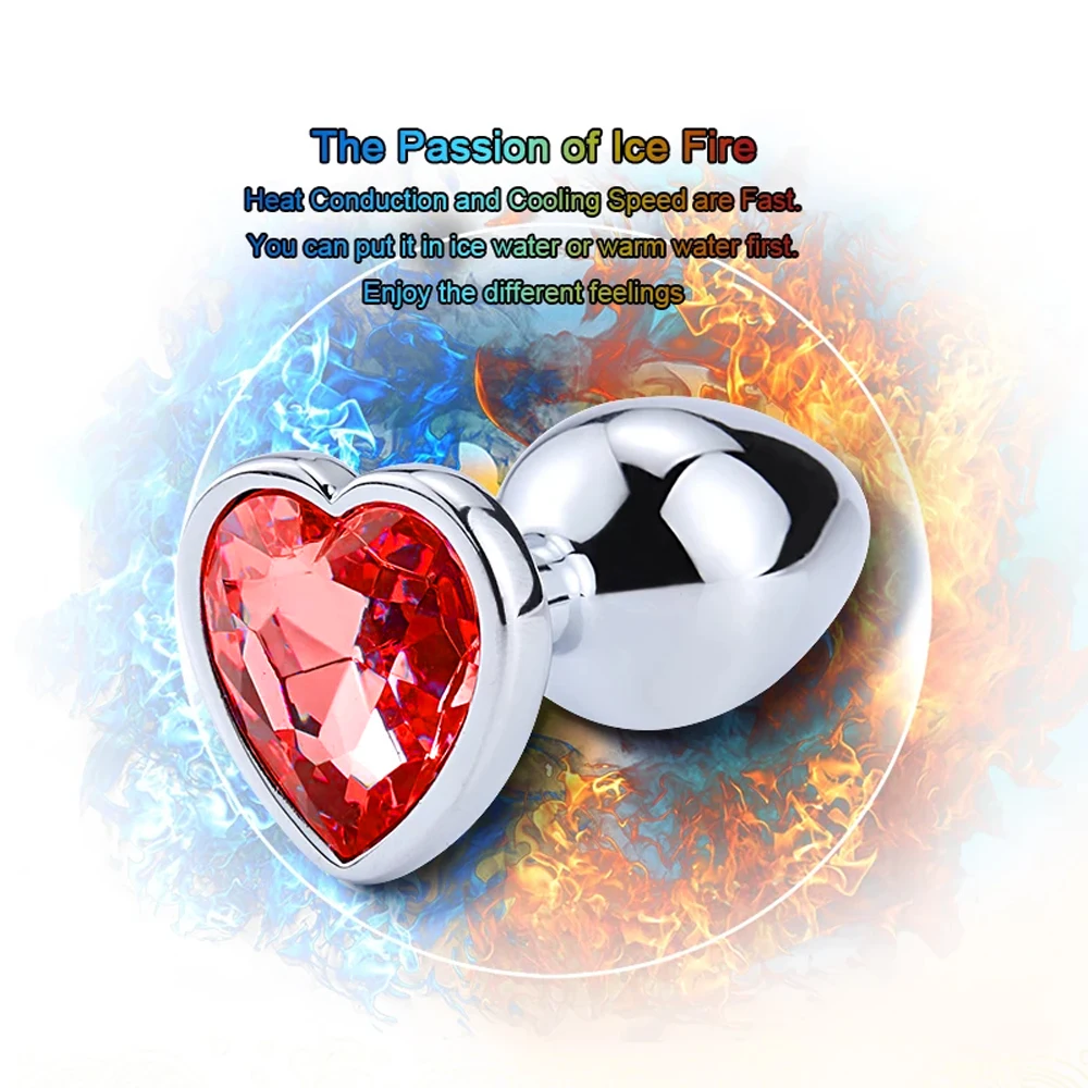Metal Anal Plug for Women Men Couples Butt Plug Butt Toy Adult Game Masturbator Anal S/M/L Diamond Sex Toy for Adult Products thumbnail 3