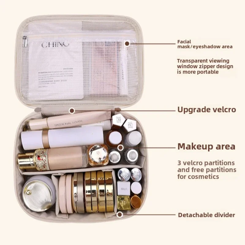 New Women's Cosmetic Bag Portable Storage Bag Large Capacity Luxury Makeup Bag Travel Organizer Essentials Toiletry Bags thumbnail 5