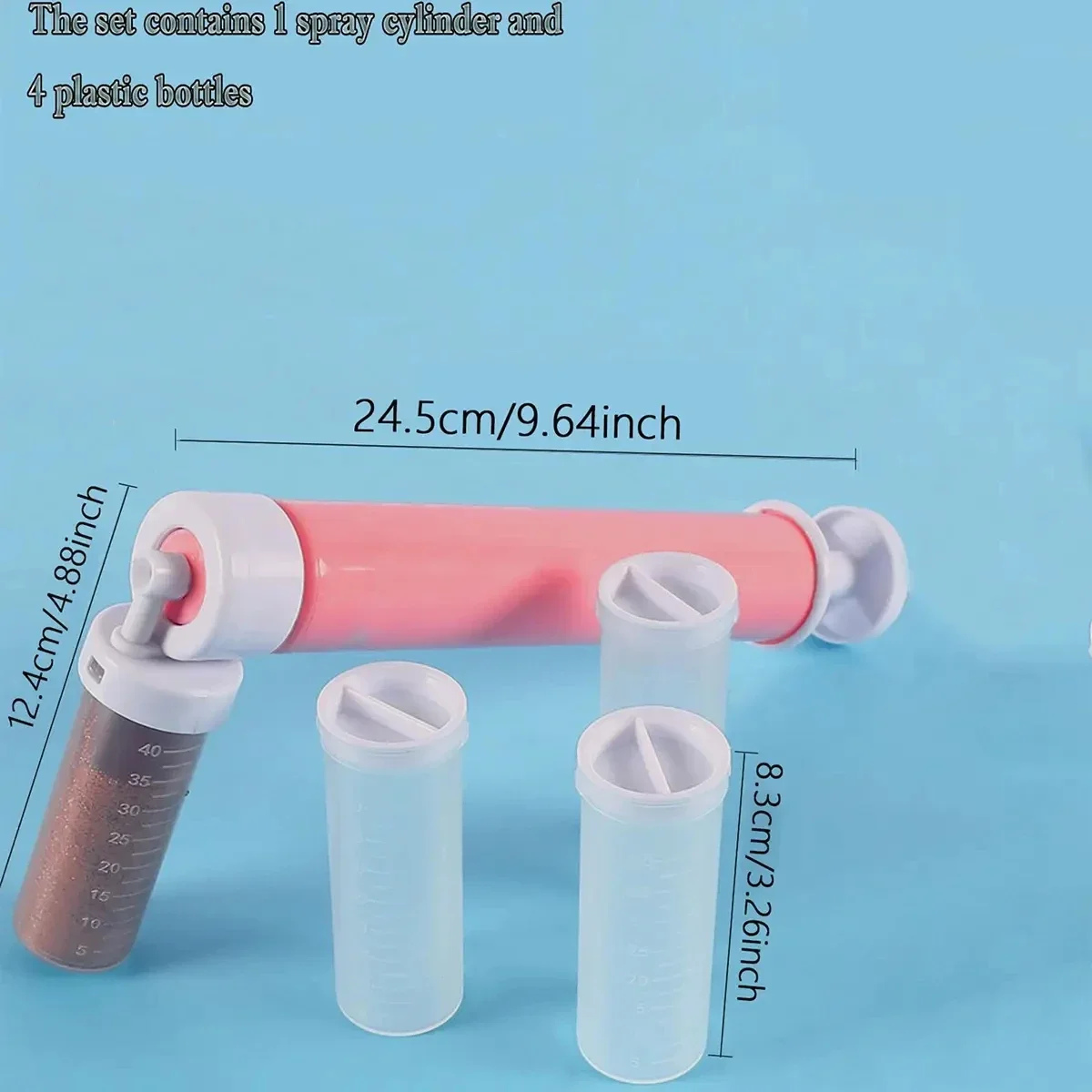 1Set(5pcs) Manual Cake Spray Guns Glitter Spray Decorating Dessert Cake Spray Pump Pastry Airbrush Baking Tool Eco-friendly thumbnail 4