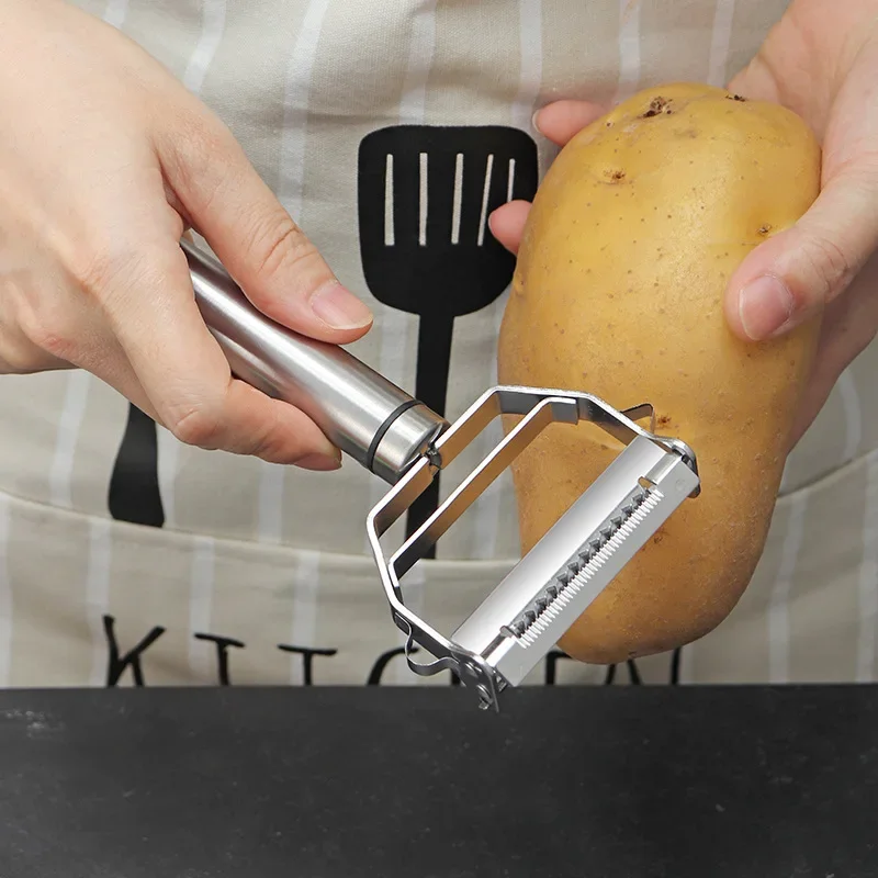 Multifunctional Stainless Steel  Kitchen Peeler Fruit Vegetable Potato Carrot Cucumber Grater Julienne Durable Vegetable Slicer thumbnail 3