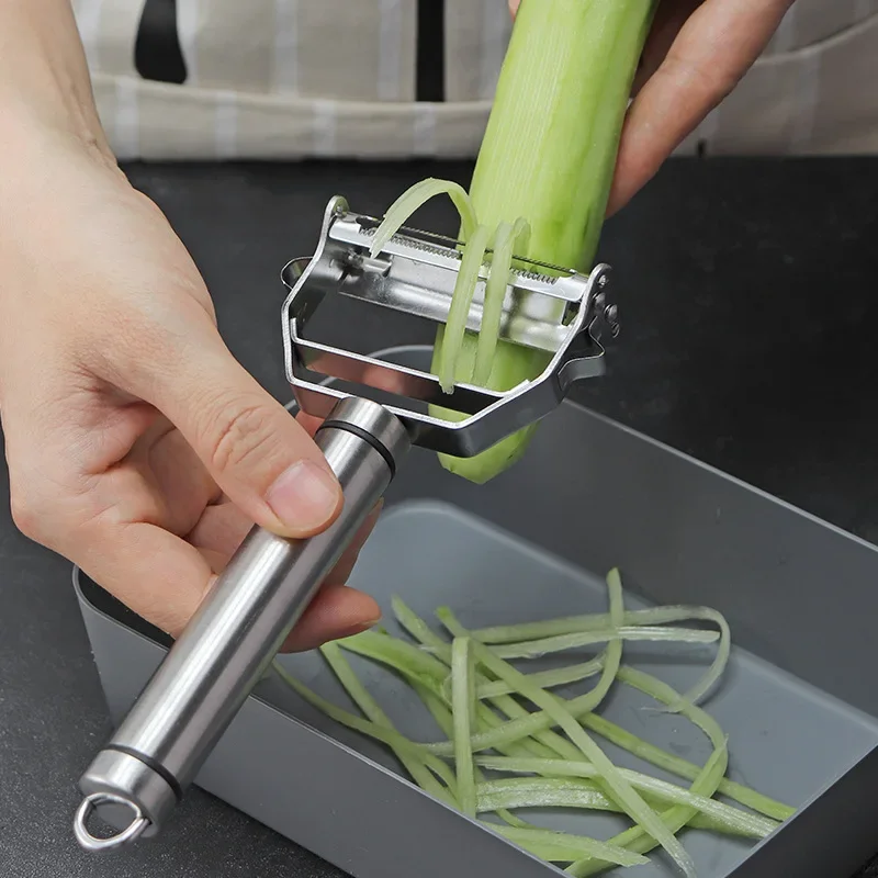 Multifunctional Stainless Steel  Kitchen Peeler Fruit Vegetable Potato Carrot Cucumber Grater Julienne Durable Vegetable Slicer thumbnail 4