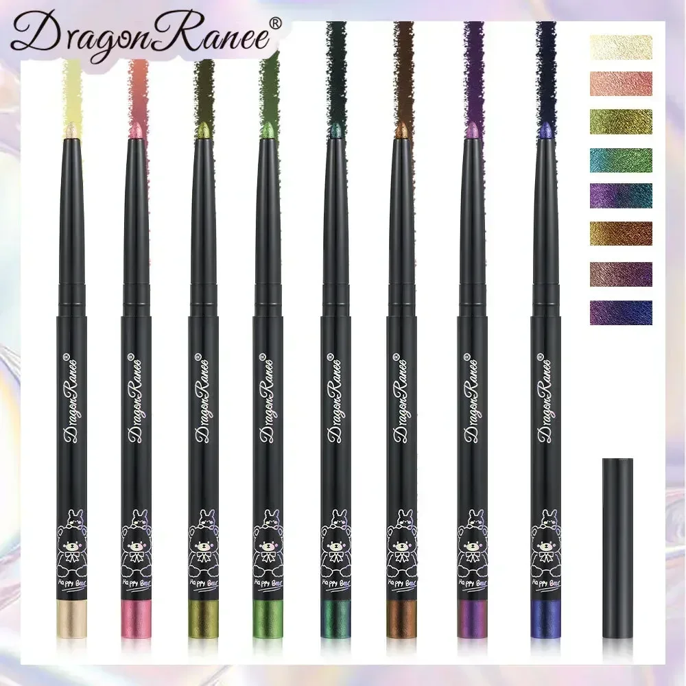 Multi Chrome Eye Liner Pen Lasting Shiny Metallic Eyeshadow Lying Silkworm Green Purple Makeup Pigment Glitter Aurora Eyeliner thumbnail 5