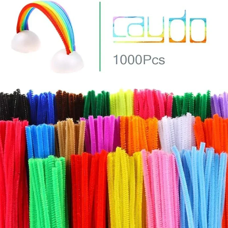 100/50Pcs Chenille Stems Bulk 22 Colors Chenille Pipe Cleaner Stems Kids Art and Crafts Projects and Decorations(6 mm x 12 inch) thumbnail 5