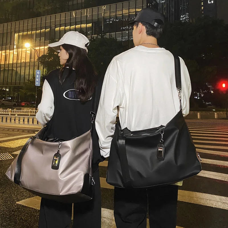 Oxford Waterproof Travel Tote Bag High Quality Wear-resisting Sports Fitness Handbags Men Women Couples Shoulder Messenger Bag