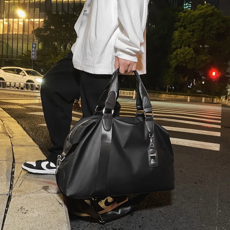 Oxford Waterproof Travel Tote Bag High Quality Wear-resisting Sports Fitness Handbags Men Women Couples Shoulder Messenger Bag thumbnail 2