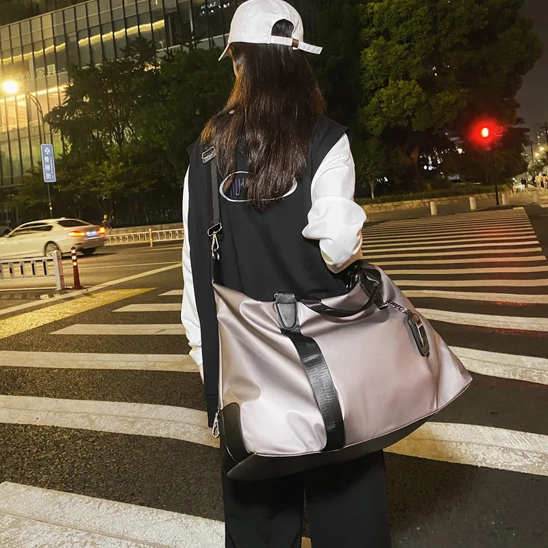 Oxford Waterproof Travel Tote Bag High Quality Wear-resisting Sports Fitness Handbags Men Women Couples Shoulder Messenger Bag thumbnail 3