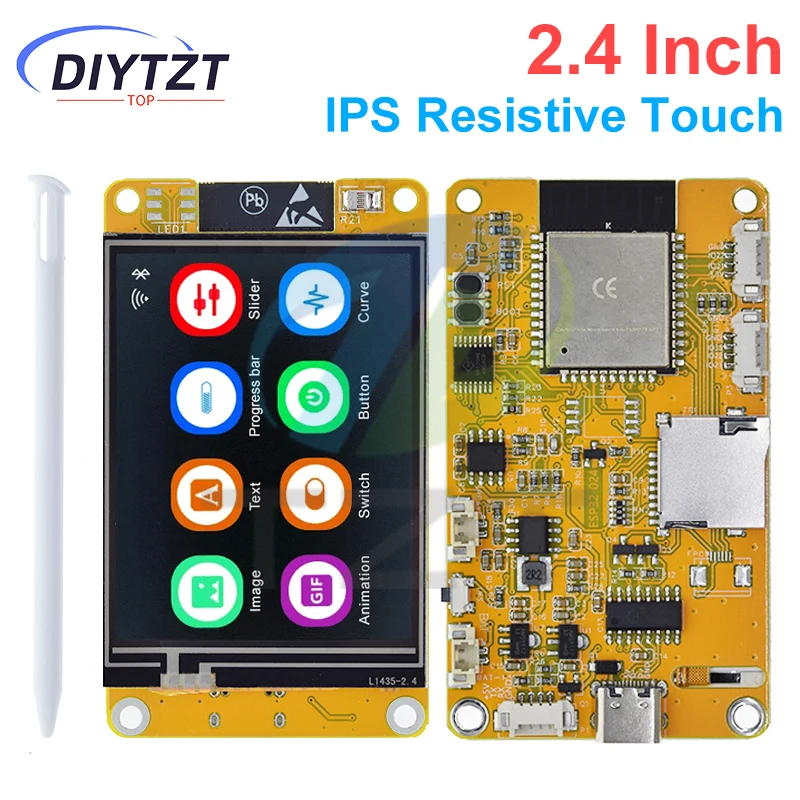 DIYTZT ESP32 LVGL WIFI&Bluetooth Development Board 2.4 inch LCD TFT Module 240*320 Smart Display Screen With Touch thumbnail 3