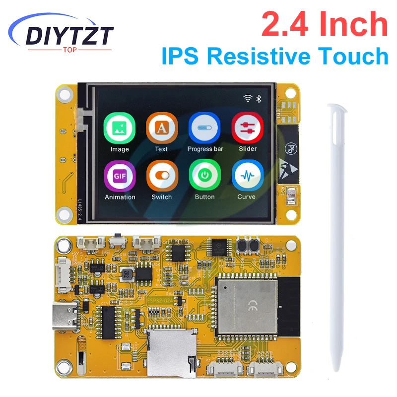 DIYTZT ESP32 LVGL WIFI&Bluetooth Development Board 2.4 inch LCD TFT Module 240*320 Smart Display Screen With Touch thumbnail 4