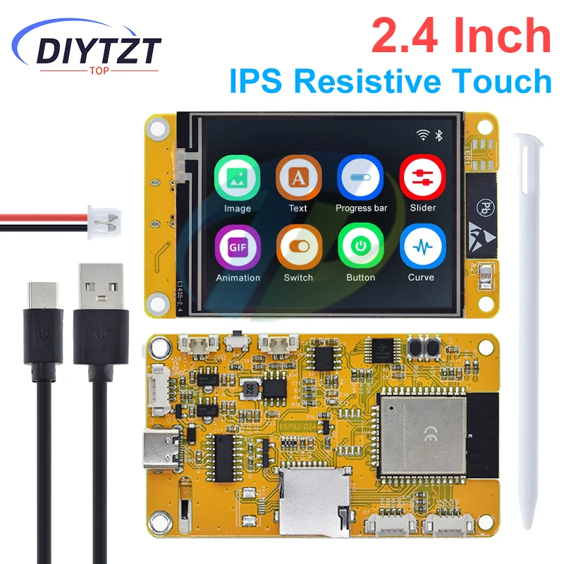 DIYTZT ESP32 LVGL WIFI&Bluetooth Development Board 2.4 inch LCD TFT Module 240*320 Smart Display Screen With Touch thumbnail 6