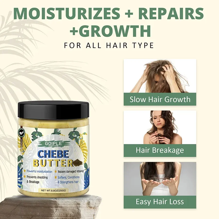 GOIPLE Chebe Hair Care Products Deep Nourish & Moisturize Conditioner Smoothing Anti-loss Breakage Hair Oil or Butter or Powder thumbnail 5