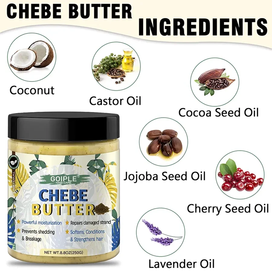 GOIPLE Chebe Hair Care Products Deep Nourish & Moisturize Conditioner Smoothing Anti-loss Breakage Hair Oil or Butter or Powder thumbnail 3