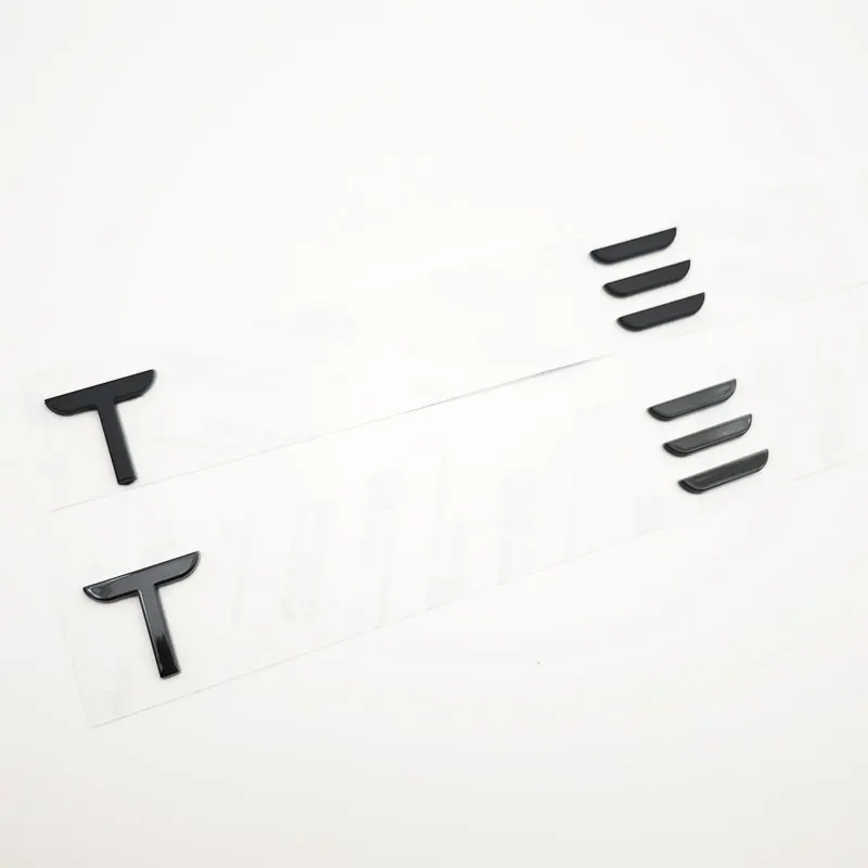 3D ABS Letters Tesla Logo Carbon Chrome Black Red Badge Car Rear Trunk Stickers For Tesla Model 3 Y X S Back Decals Accessories thumbnail 4