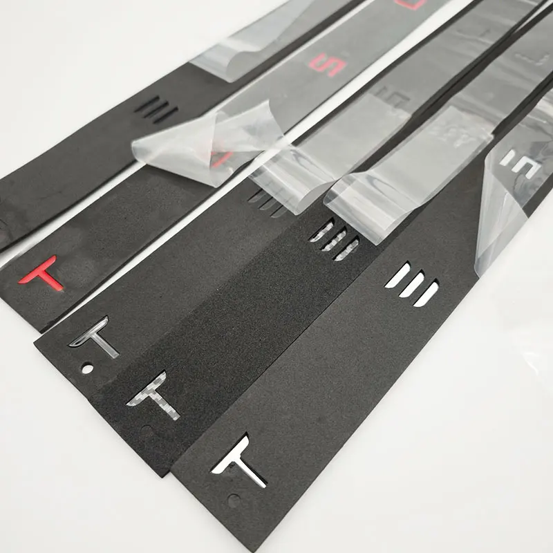 3D ABS Letters Tesla Logo Carbon Chrome Black Red Badge Car Rear Trunk Stickers For Tesla Model 3 Y X S Back Decals Accessories thumbnail 5