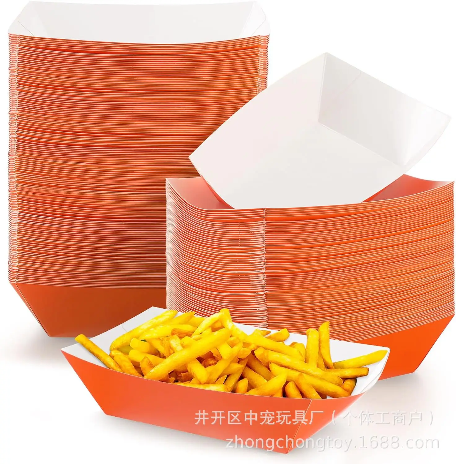 Party Disposable Paper Food Trays Pink Red Blue Black Plate Boats Box BBQ Dessert Multiple-topic Wedding Birthday Party Supplies thumbnail 3
