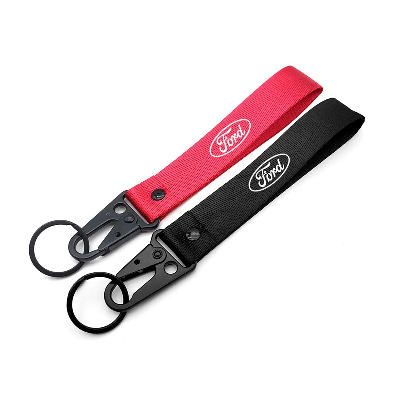 Car Keychain Lanyard Hanging Strap Metal Key Ring Holder For Ford Ranger S-Max Focus Galaxy Mondeo Transit Tourneo Custom Ranger thumbnail 2