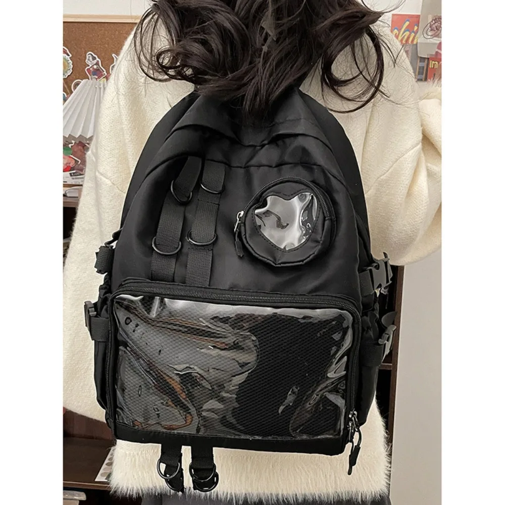 Collage Style School Bag For Teenage Girl Itabag Kawaii Backpack Transparent Love Heart JK Backpack Women New 2024 Laptop Bag thumbnail 2