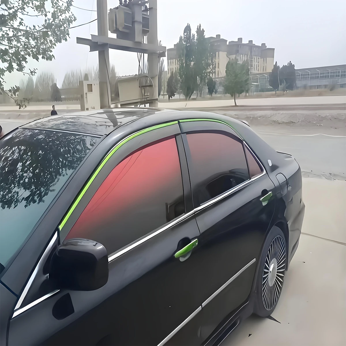 Gradient Solar Window Tint Film Color Changing Film Car Sun Shade Front Windshield Sunshade Protector Heat Insulation  Universal thumbnail 5
