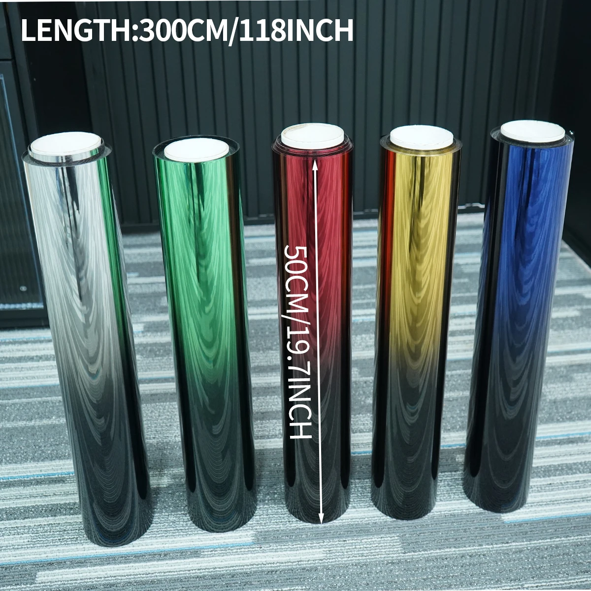 Gradient Solar Window Tint Film Color Changing Film Car Sun Shade Front Windshield Sunshade Protector Heat Insulation  Universal thumbnail 2
