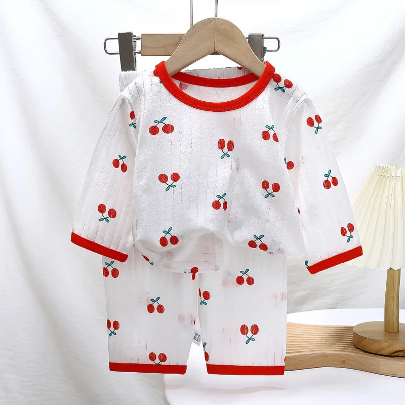 Baby Pajamas Sets Cotton Child Pajamas Toddler Long Sleeve Baby Nightwear Pyjamas Kids Cartoon Homewear Clothes Cartoon Homewear thumbnail 4