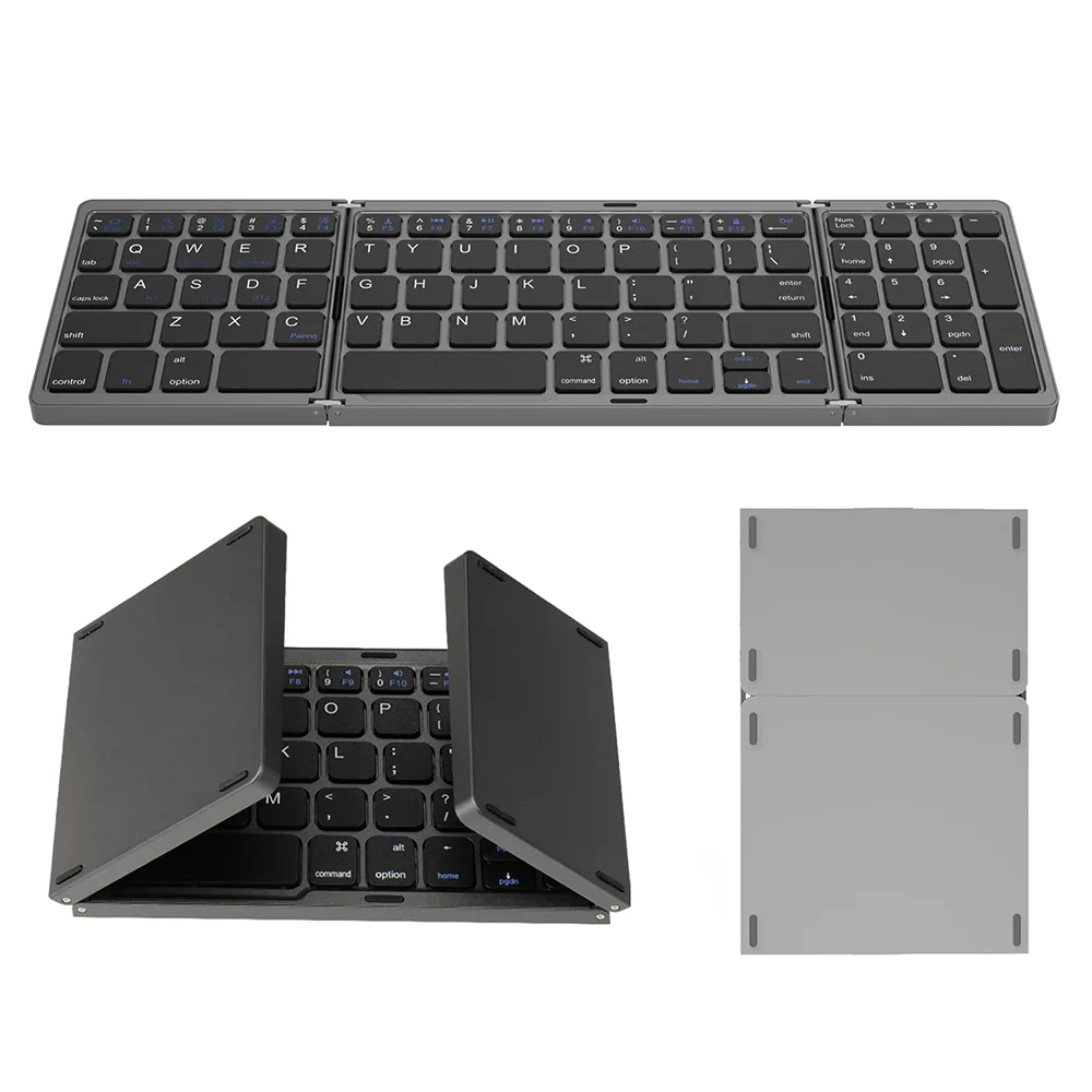 Foldable Wireless Bluetooth Keyboard Rechargeable Folding Keyboard For IPAD Mobile Tablet Notebook Office Mini Wireless keyboard thumbnail 6