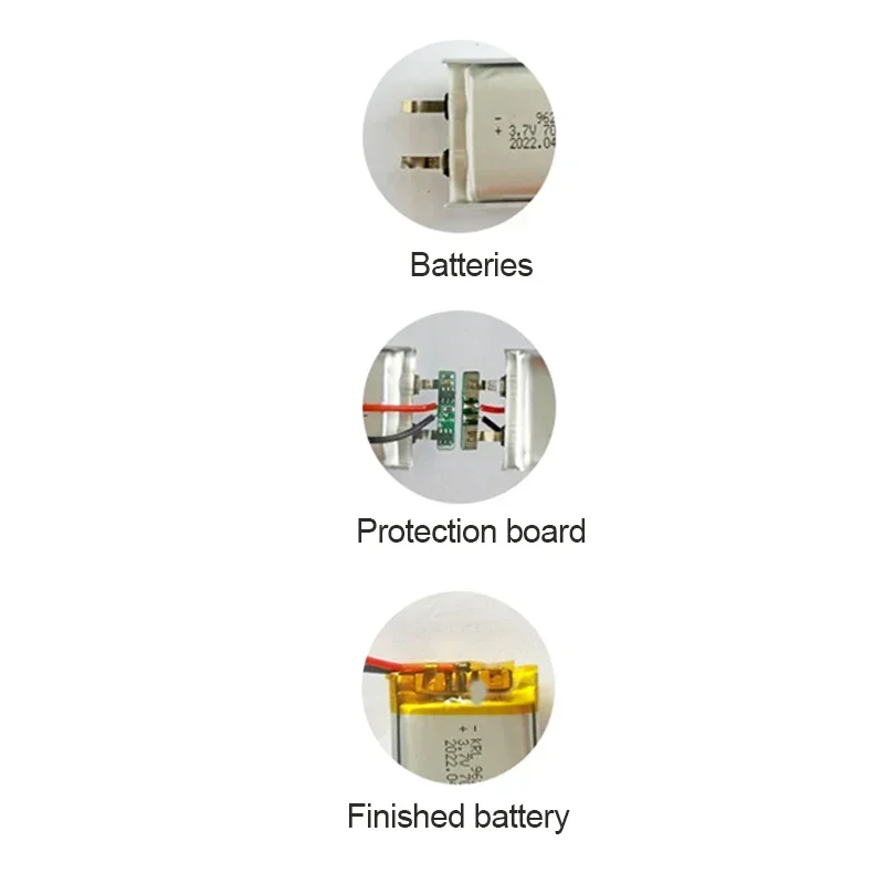 3.7V Lipo Battery Ph2.0 Plug Rechargeable Lithium Battery 3.7V For PS4 Humidifiers GPS Navigation  Bluetooth Speaker MP3 MP4 thumbnail 4
