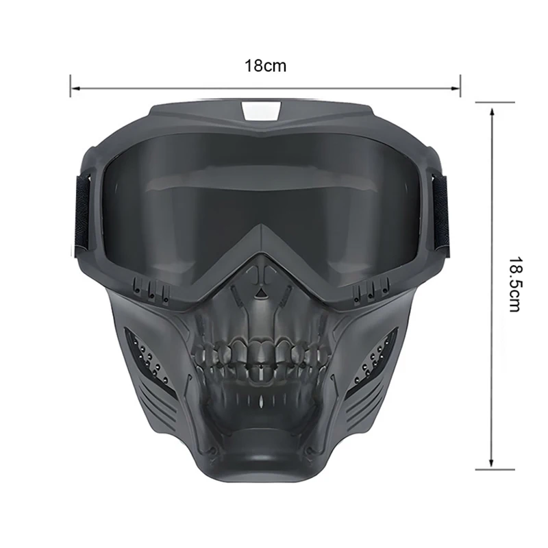 Anti-impact Hunting Paintball Tactical Goggles Mask Outdoor CS War Game Shooting Motorcycle Skull Mask thumbnail 2