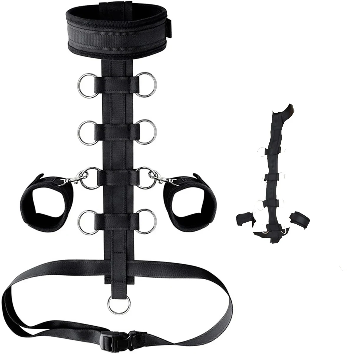 Woman Handcuff Sex Toy BDSM Hand Restraints Sextoy Kits Adjustable Neck Collar SM Slave Role Play Bandage Adult Couple Erotictoy thumbnail 6