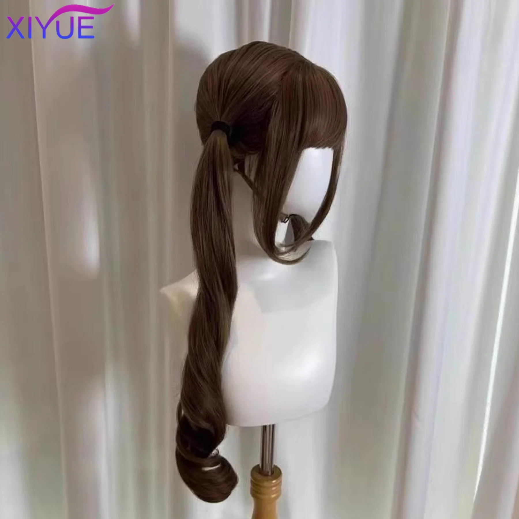 Black Twin Ponytail Princess Cut Natural Short Hair Synthetic Wigs With Bangs For Women Heat Resistant Cosplay Lolita Hair ﻿ thumbnail 6