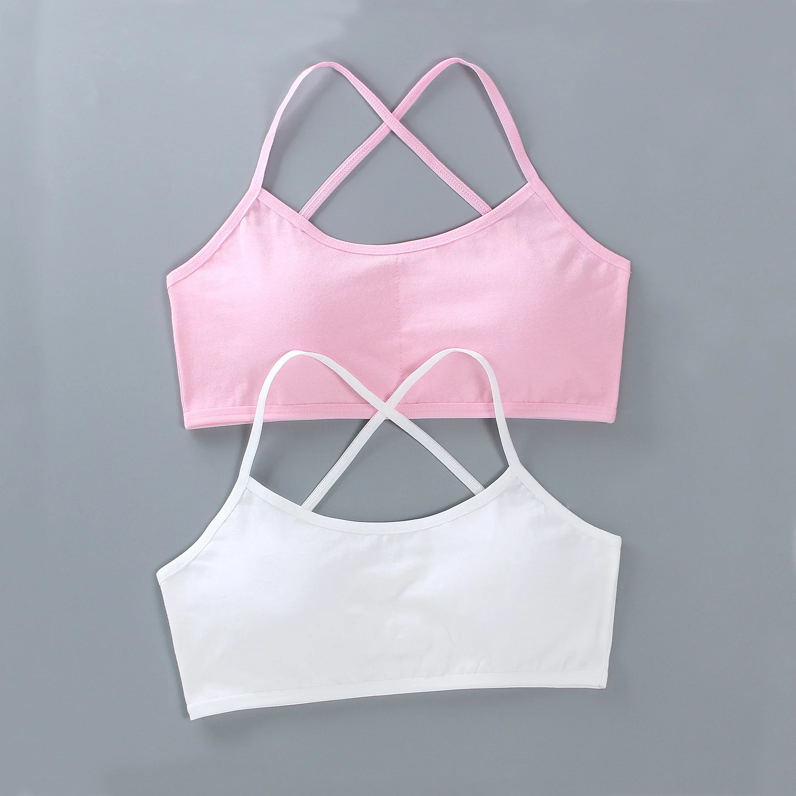 1pc Teenage Girls Tops Underwear Young Children's Maiden Cotton Soft Training Bras Developed Kids Sports Bra Lingeries 8-16Years thumbnail 2