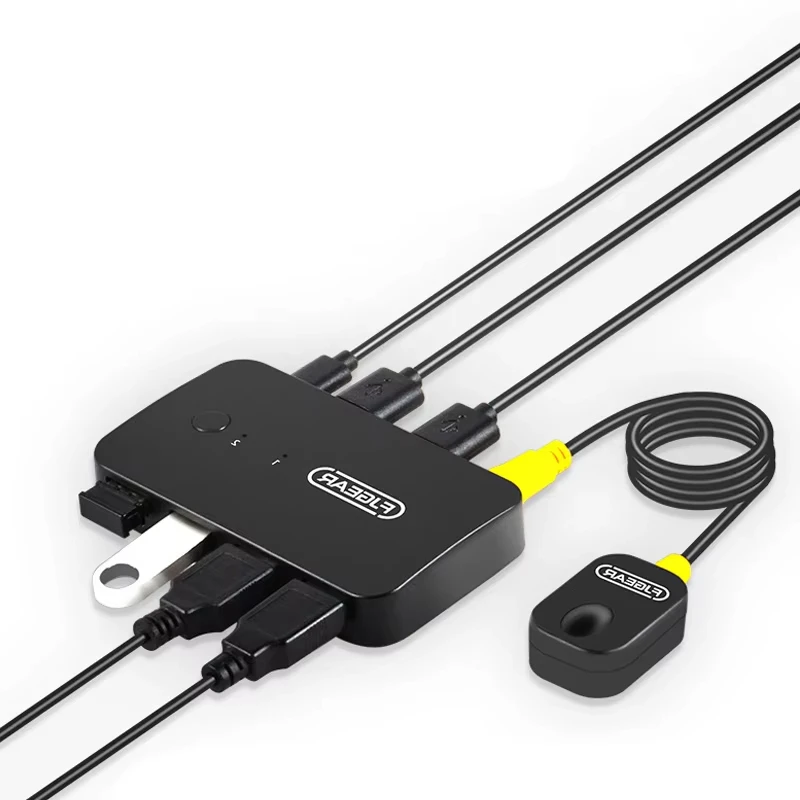 USB KVM Switch Adapter 2 Input 4 Output USB Switch KVM Switcher Printer Sharer For Computer Keyboard Mouse Sharer Controller thumbnail 2
