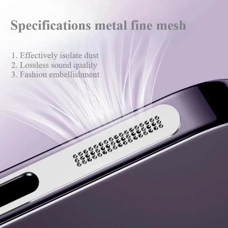 Metal Dust Net for IPhone 12 13 14 15 16 Pro Max Universal Speaker Dust Mesh Charging Port Anti-Scratch Protection Accessories thumbnail 2