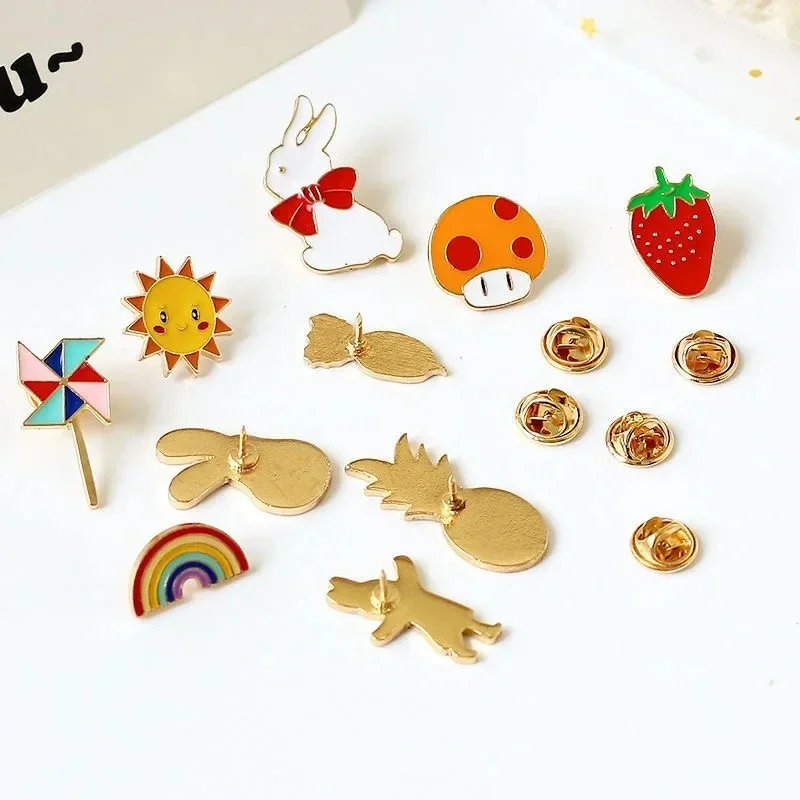 10-100PCS Cartoon Brooches Icons Plants Pins Badge Animal Or Fruit Button Backpack Clothes Hat Decor Accessories Jewelry thumbnail 4