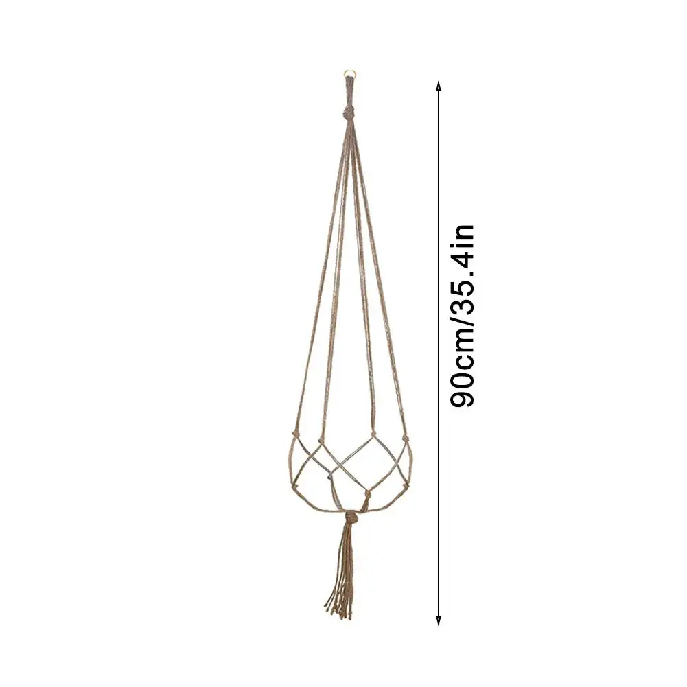 Macrame Plant Hanger Baskets Flower Pots Holder Balcony Wall Hanging Planter Decor Knotted Lifting Rope Home Garden Supplies thumbnail 6